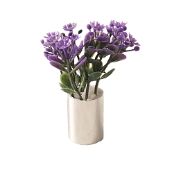 Средний Аквамарин Пластиковые цветочные миниатюрные украшения, для садовых кукольных домиков, средний аквамарин, 67x19 мм