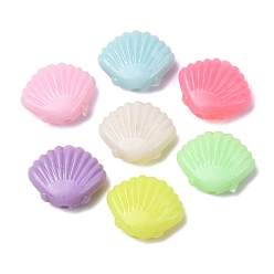 (52) Непрозрачная лаванда Пластиковые шарики, формы раковины, разноцветные, 10.5x12.5x4.5 мм, отверстие : 1.5 мм, Около 1785 шт / 500 г