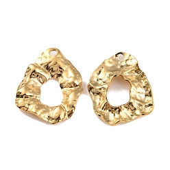 Настоящее золото 18K Ионное покрытие (ip) 304 подвески из нержавеющей стали, самородки очарование, реальный 18 k позолоченный, 29.5x23x4 мм, отверстие : 2.2 мм