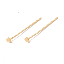 Золотой Латунные штифты в форме сердца, золотые, 30 мм, штифт: 21 калибр (0.7 мм), Сердце: 3x3 mm