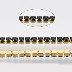 Реактивный Самолет 304 цепочки из страз из нержавеющей стали, с катушкой, горный хрусталь чашка цепи, золотые, струя, 2x2x2 мм, около 32.8 футов (10 м) / рулон