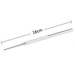 Серебро Дырокол из алюминия и стали, шила, для изготовления поделок из глины, серебряные, 160 мм