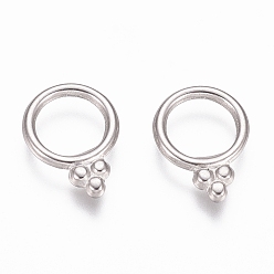 Нержавеющая Сталь Цвет Не тускнеющие 304 подвески из нержавеющей стали, кольцо, цвет нержавеющей стали, 10.5x8x1.5 мм, отверстие : 5.5 мм