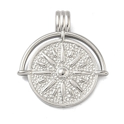 Нержавеющая Сталь Цвет 304 подвески из нержавеющей стали, компас очарование, цвет нержавеющей стали, 24.5x22x2~5 мм, отверстие : 4x3.5 мм