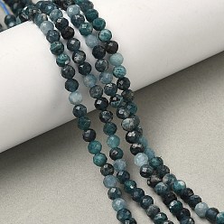 Турмалин Бусины из натурального голубого турмалина, круглые, граненые, 3~3.5 мм, отверстие : 0.7 мм, около 63~66 шт / нитка, 7.48~7.83'' (19~19.9 см)