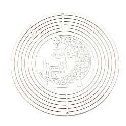 Луна 201 подвески/звенья из нержавеющей стали, гравированные металлические украшения, луна, 148x0.3 мм, отверстие : 3 мм