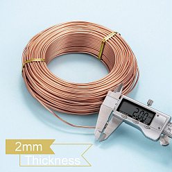 Saddle Brown Round Aluminum Wire, Flexible Craft Wire, for Beading Jewelry Doll Craft Making, Saddle Brown, 12 Gauge, 2.0mm, 55m/500g(180.4 Feet/500g)