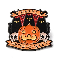 Тыква Эмалевые булавки, булавки для лацканов из сплава для одежды рюкзака, тыква, 28.5x31.5 мм