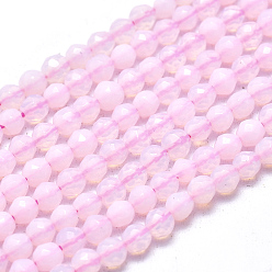 Опал Opalite бисер пряди, граненые, круглые, 3.5~4 мм, отверстие : 0.7 мм, около 98 шт / нитка, 14.17 дюйм (36 см)