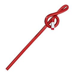 Красный Однотонный пластиковый карандаш, имитирующий дерево, карандаш для высоких музыкальных нот, для офиса и школьных принадлежностей, красные, 200x7 мм