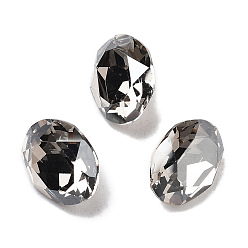 Хрустальная Сатина K 9 кабошоны из стеклянного страза, задние и задние, овальные, кристалл сатин, 10x8x3.5 мм