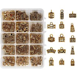 Antique Golden Tibetan Style Hangers, Bail Beads, Antique Golden, 14x10.8x3cm, about 150pcs/box