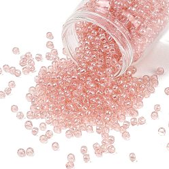 (290) Transparent Luster Rose Тохо 6/0 круглые бусины, японский бисер, (290) прозрачная глянец роза, 4 мм, отверстие : 1.5 мм, Около 168 шт / 10 г