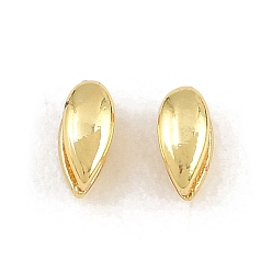 Chapado en Oro Real 18K Fianzas pizca selección latón hielo, lágrima, chapado en rack, larga duración plateado, sin plomo y el cadmio, real 18 k chapado en oro, 5x3.5x2 mm, agujero: 3.5x2 mm