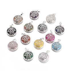 Смешанные камни Природные и синтетические смешанные подвески драгоценных камней, с латунной фурнитурой платинового цвета, квартира с рукой хамсы/рукой мириам, 31x27.5x8.5 мм, отверстие : 6.5x4 мм