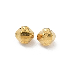 Настоящее золото 18K 304 из нержавеющей стали бусы, фонарь, граненые, ионное покрытие (ip), реальный 18 k позолоченный, 6x5.5x5.7 мм, отверстие : 1 мм