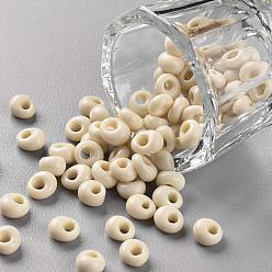 (51) Opaque Light Beige Тохо короткие бусины магатама, японский бисер, (51) непрозрачный светло-бежевый, 6x5.5x3.5 мм, отверстие : 2 мм, о 450 г / мешок