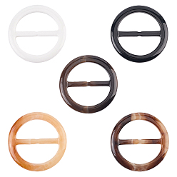 (52) Непрозрачная лаванда 20шт. пряжки-регуляторы из смолы с тремя скользящими фиксаторами, для лямки, обвязочные мешки, аксессуары для одежды, плоско-круглые, разноцветные, 55x4 мм, отверстие : 39x17.5 мм