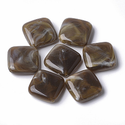 Верблюжий Акриловые бусины, Стиль имитация драгоценных камней, ромб, верблюжие, 23x23.5x7 мм, Отверстие : 1.8 мм , около 216 шт / 500 г