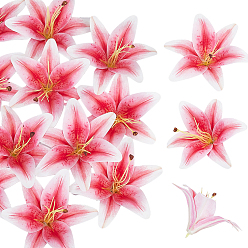 Crimson PU Leather & Plastic Artificial Flower, Home Decor, Crimson, 108x155x145mm