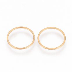 Golden 304 Stainless Steel Linking Ring, Ring, Golden, 16x0.8mm