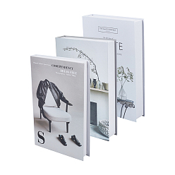 Mixed Shapes 3шт. 3 стили бумажная модель имитационная книга, Домашняя жизнь книжная полка опора дисплей украшения, разнообразные, 265x170~174x26~43 мм, 1 шт / стиль