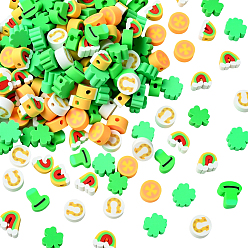 (52) Непрозрачная лаванда 300 бусины из полимерной глины ручной работы., разнообразные, разноцветные, 7.5~9.5x8.5~9x4.5 мм, отверстие : 1.8 мм