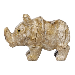 Rhinoceros Фигурки из натурального мыльного камня, для домашнего украшения рабочего стола, носорог, 70 мм