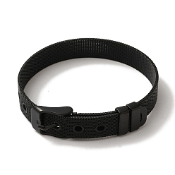 Черный Ионное покрытие (ip) 201 браслет из нержавеющей стали, полирование, чёрные, 224x12.5 мм