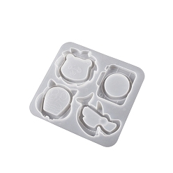 Лев Силиконовые формы для подвесок пищевого класса своими руками, формы для литья смолы, белые, лев, 126x135x9 мм