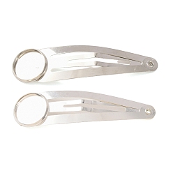 Platine Accessoires de la pince à cheveux en fer , platine, 54x14x5mm
