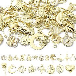 Light Gold 40шт 20 стили подвески из сплава с гальванопокрытием, разнообразные, золотой свет, 11.5~30x11~22x2~4.5 мм, отверстие : 1.4~2 мм, 2 шт / стиль