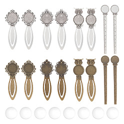 (52) Непрозрачная лаванда Набор для изготовления закладок из сплава с пустым куполом, без кадмия и без свинца, разноцветные, 81~130x22.5~31x2.5~4 мм