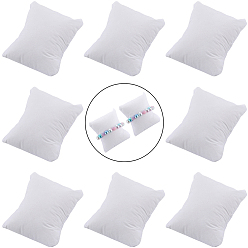 Белый 12шт. ворс браслет/часы подушка ювелирные изделия дисплеи, белые, 80x75x47 мм