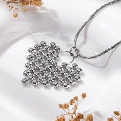 Нержавеющая Сталь Цвет Антикоррозийные 304 ожерелья из нержавеющей стали с круглой цепочкой-змейкой для женщин, цвет нержавеющей стали, 15.75 дюйм (40 см)