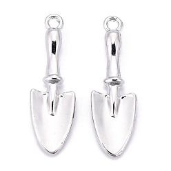 Платина Подвески из сплава , лопата, без кадмия, без никеля и без свинца, платина, 31x9.5x3.5 мм, отверстие : 1.8 мм
