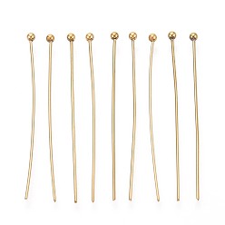 Настоящее золото 18K 304 наконечники из нержавеющей стали, ионное покрытие (ip), реальный 18 k позолоченный, 45 мм, Руководитель: 2 mm