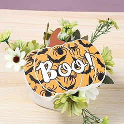 Сэнди Коричневый Украшения для Хэллоуина, Деревянные фигурки тыквы для украшения домашнего рабочего стола, песчаный коричневый, 135x120x17 мм