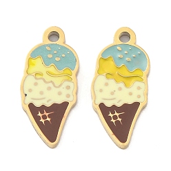 Желтый Ионное покрытие (ip) 304 подвески из нержавеющей стали, с эмалью, реальный 14 k позолоченный, очарование мороженого, желтые, 11.5x5x0.8 мм, отверстие : 0.8 мм