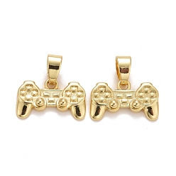 Настоящее золото 18K Подвески из латуни с покрытием из настоящего золота 18k, с прыжковых колец, долговечный, без свинца и без кадмия, игровой контроллер/геймпад, золотые, 10x16x3 мм, отверстие : 5.5x3 мм