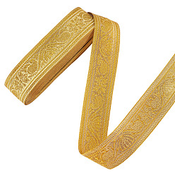 Золотистый 10 ленты из полиэстера в ярдах, аксессуары для одежды, золотые, 1-5/8 дюйм (40 мм)