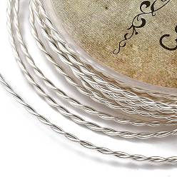 Серебро 2-слойная медная проволока, витых круглых, серебряные, 1.5 мм, около 11.48 футов (3.5 м) / рулон