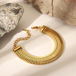 Настоящее золото 18K 304 женские браслеты-цепочки со звеньями из нержавеющей стали, реальный 18 k позолоченный, 7-3/4 дюйм (19.8 см)