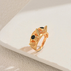 Черный Кольца для женщин с латунным паве из кубического циркония, золотые, чёрные, 11 мм, внутренний диаметр: 16мм~18мм