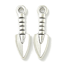 Античное Серебро Сплавочные подвески тибетского стиля, без свинца и без кадмия, формы лопаты, античное серебро, 24.5x7x2 мм, отверстие : 2 мм, Около 1052 шт / 1000 г