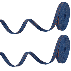Стально-синий 2 наборы джинсовой ткани и ленты, аксессуары для одежды, стальной синий, 3/8 дюйм (10 мм), около 5.47 ярдов (5 м) / комплект