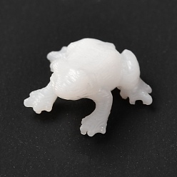 Белый 3 d модель из смолы, уф-наполнитель смолы, изготовление ювелирных изделий из эпоксидной смолы, лягушка, белые, 9x10x5 мм