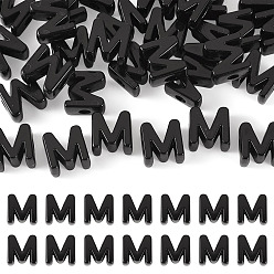 Letter M Perles Européennes acryliques, Perles avec un grand trou   , lettre m, 21x17.5x13.5mm, Trou: 6mm