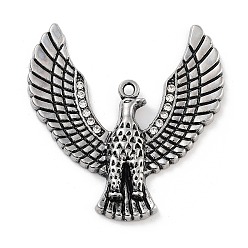 Античное Серебро Сплавочные подвески тибетского стиля, игл, античное серебро, 49x47x5 мм, отверстие : 2 мм