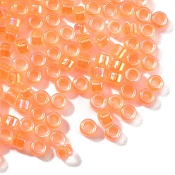 Помидор 10 g стеклянный бисер, непрозрачные радужные цвета , цилиндр, помидор, 2.5x2 мм, отверстие : 1.4 мм